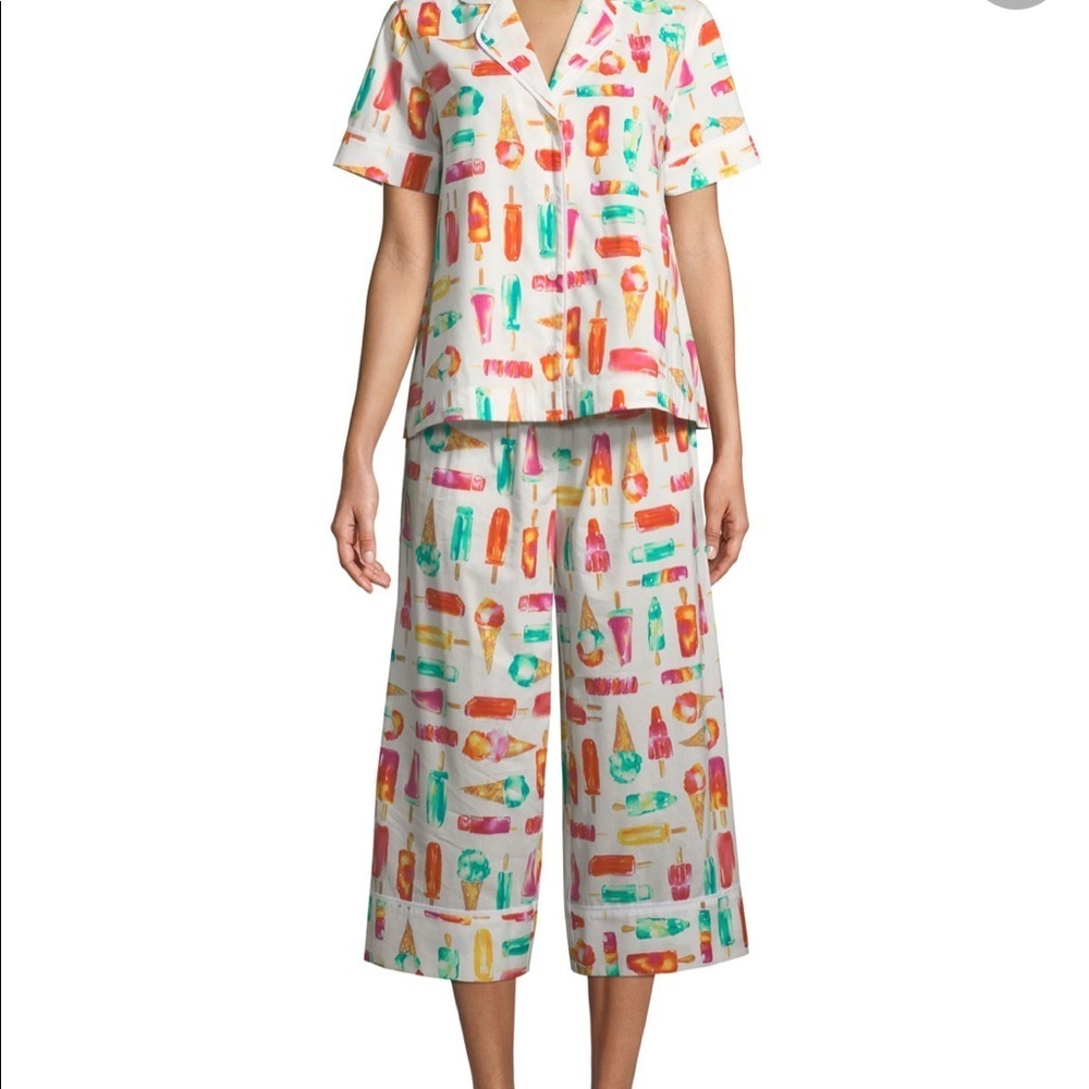 Kate spade New York flavor of the month ice cream popsicle cropped pajamas M pjs